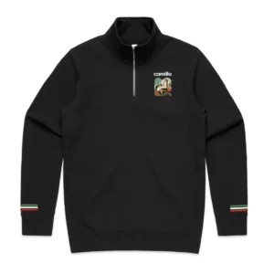 La Storia Half Zip Stencil Sweater